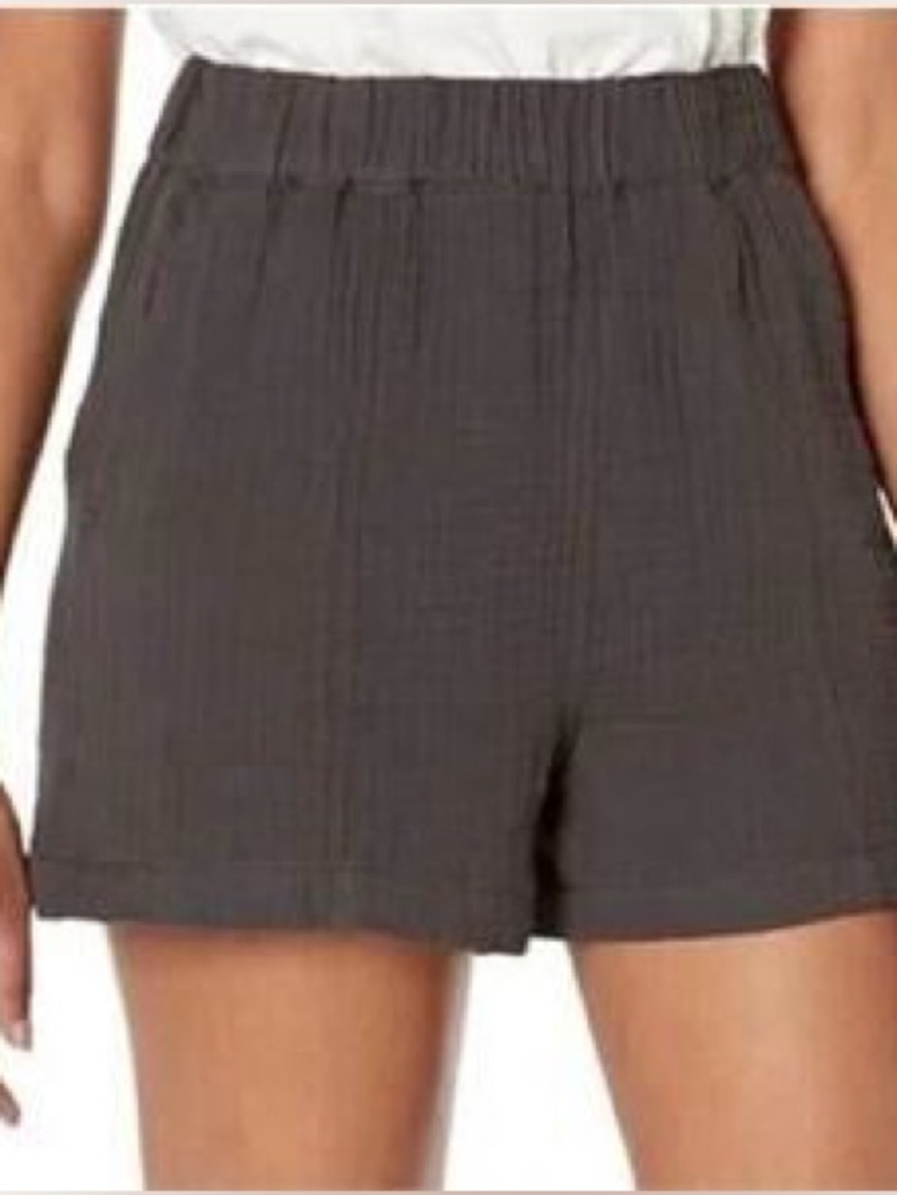 Madewell Charcoal Cotton Gauze Shorts